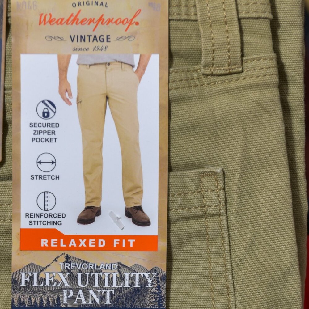 Tan Weatherproof Vintage Men’s Trevorland Flex Utility‎ Pant
